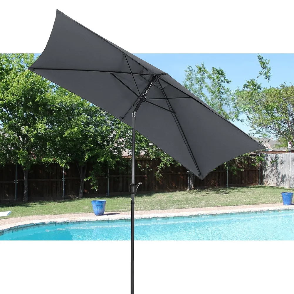 3M Waterproof Rectangular Sunshade Parasol Umbrella for Outdoor
