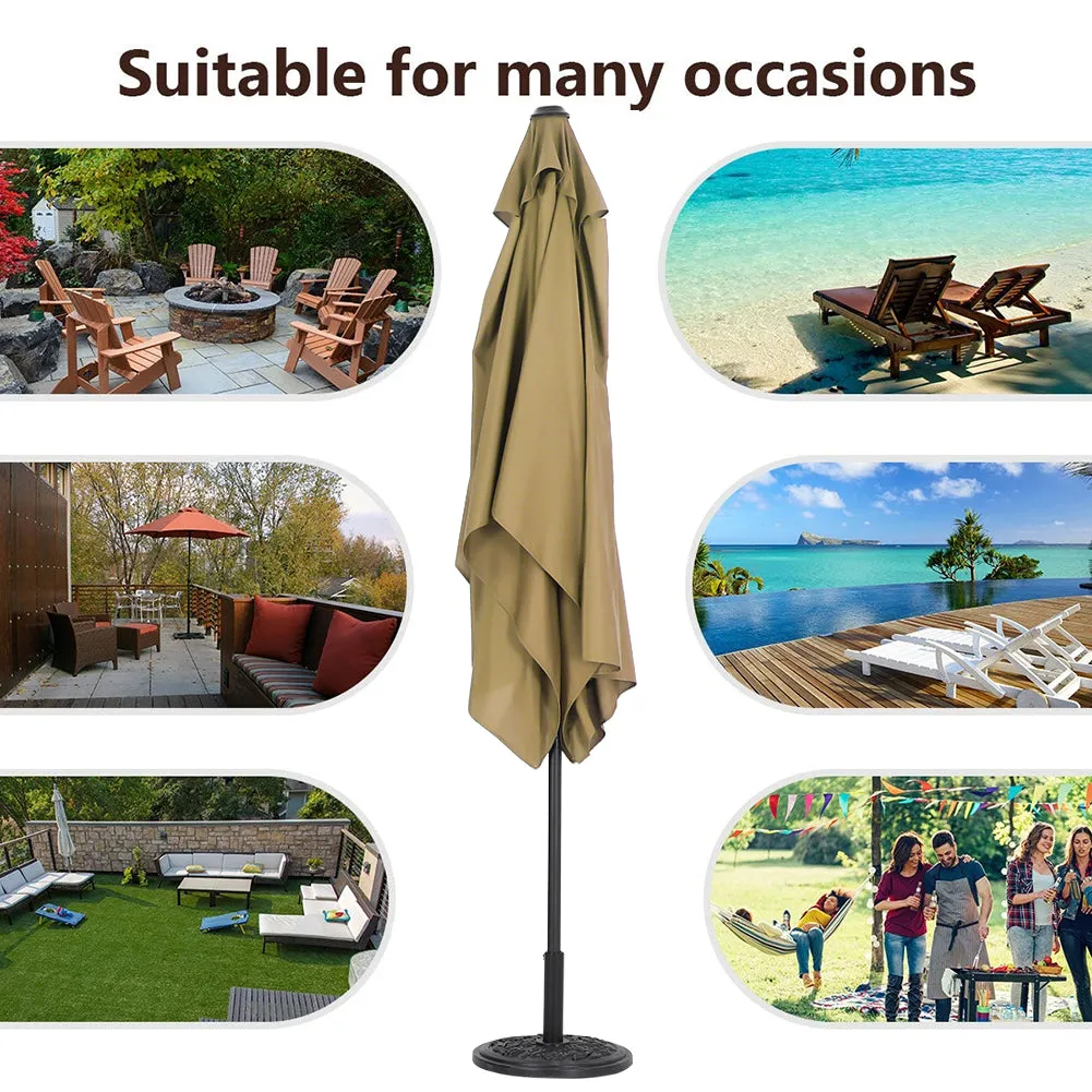 3M Waterproof Rectangular Sunshade Parasol Umbrella for Outdoor