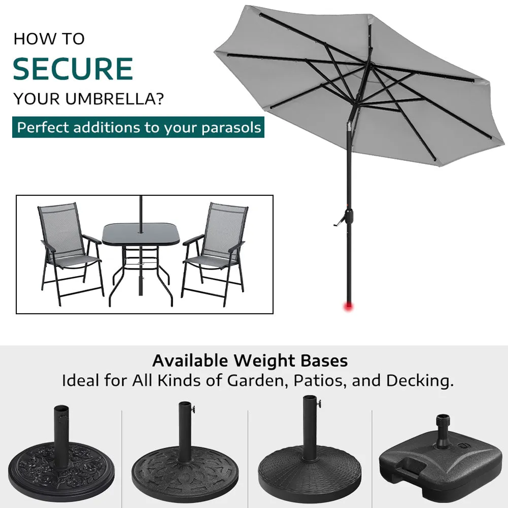 3M Waterproof Rectangular Sunshade Parasol Umbrella for Outdoor
