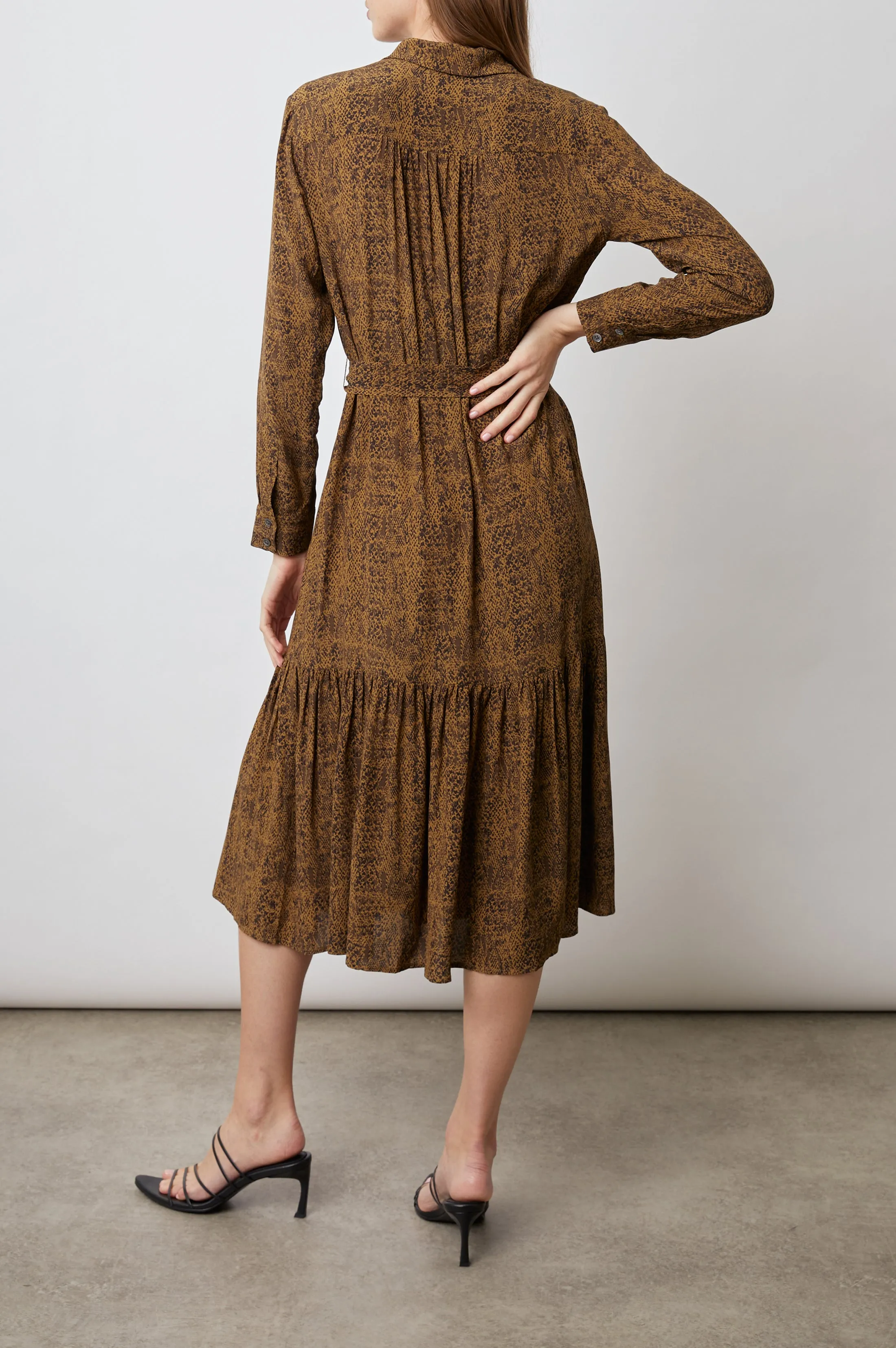 BEATRICE DRESS - SEPIA PYTHON