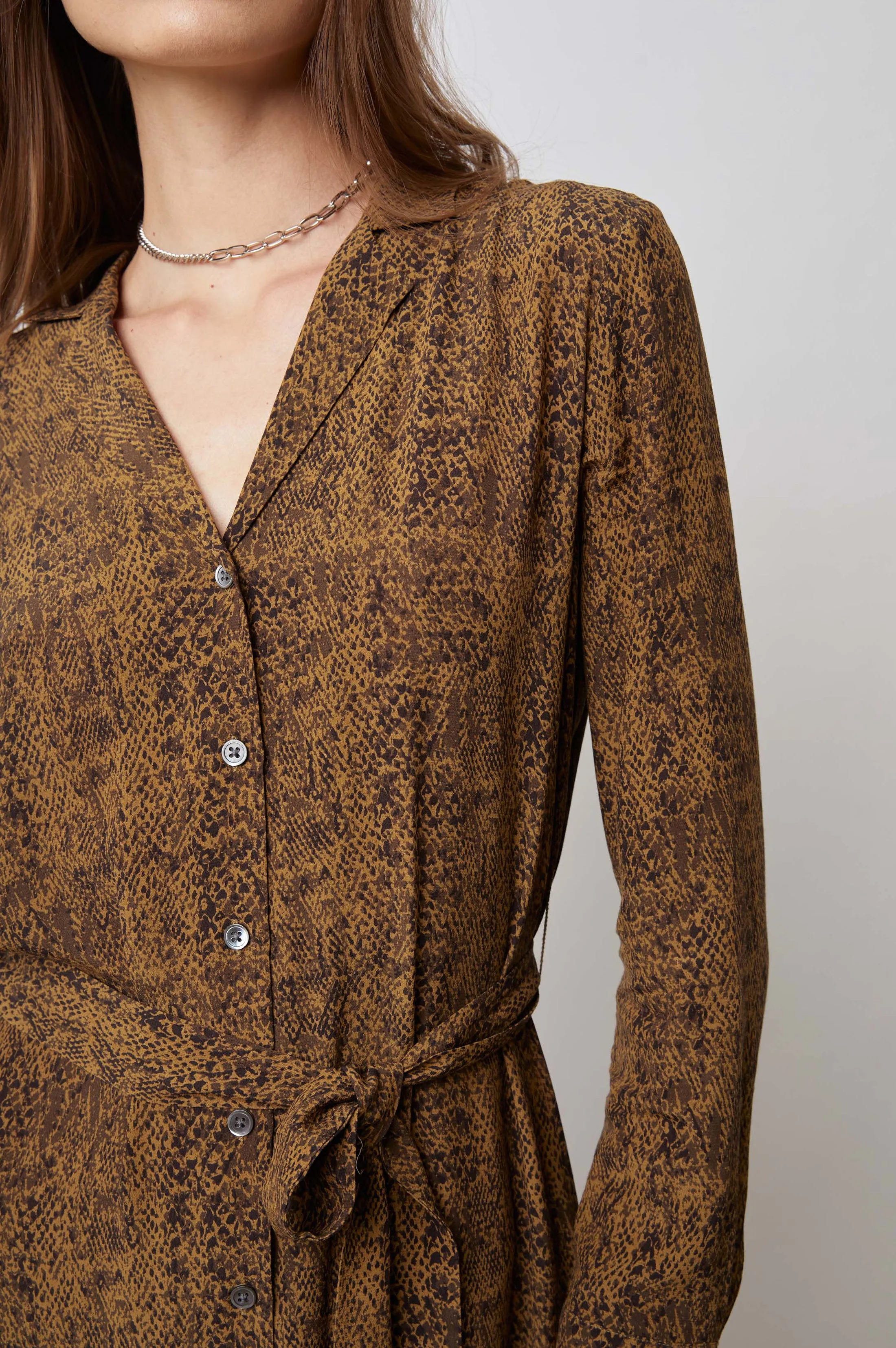 BEATRICE DRESS - SEPIA PYTHON