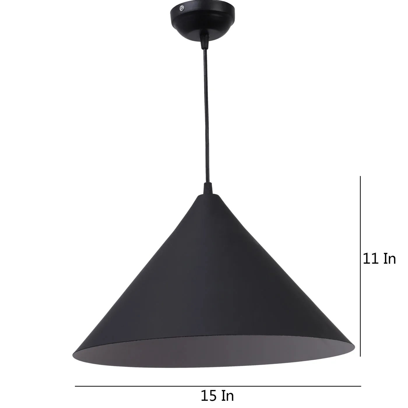 Black - White Metal Hanging Light - m-36-bk w-new