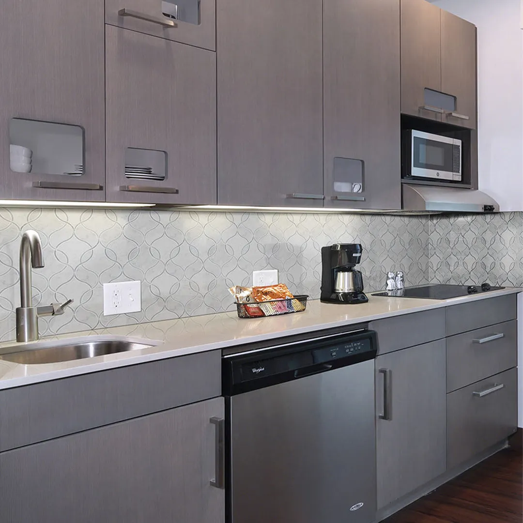 Carrara White Ellipsis - Stone Tile