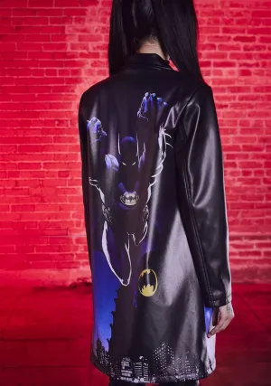 Gotham City Vegan Leather Trench Coat