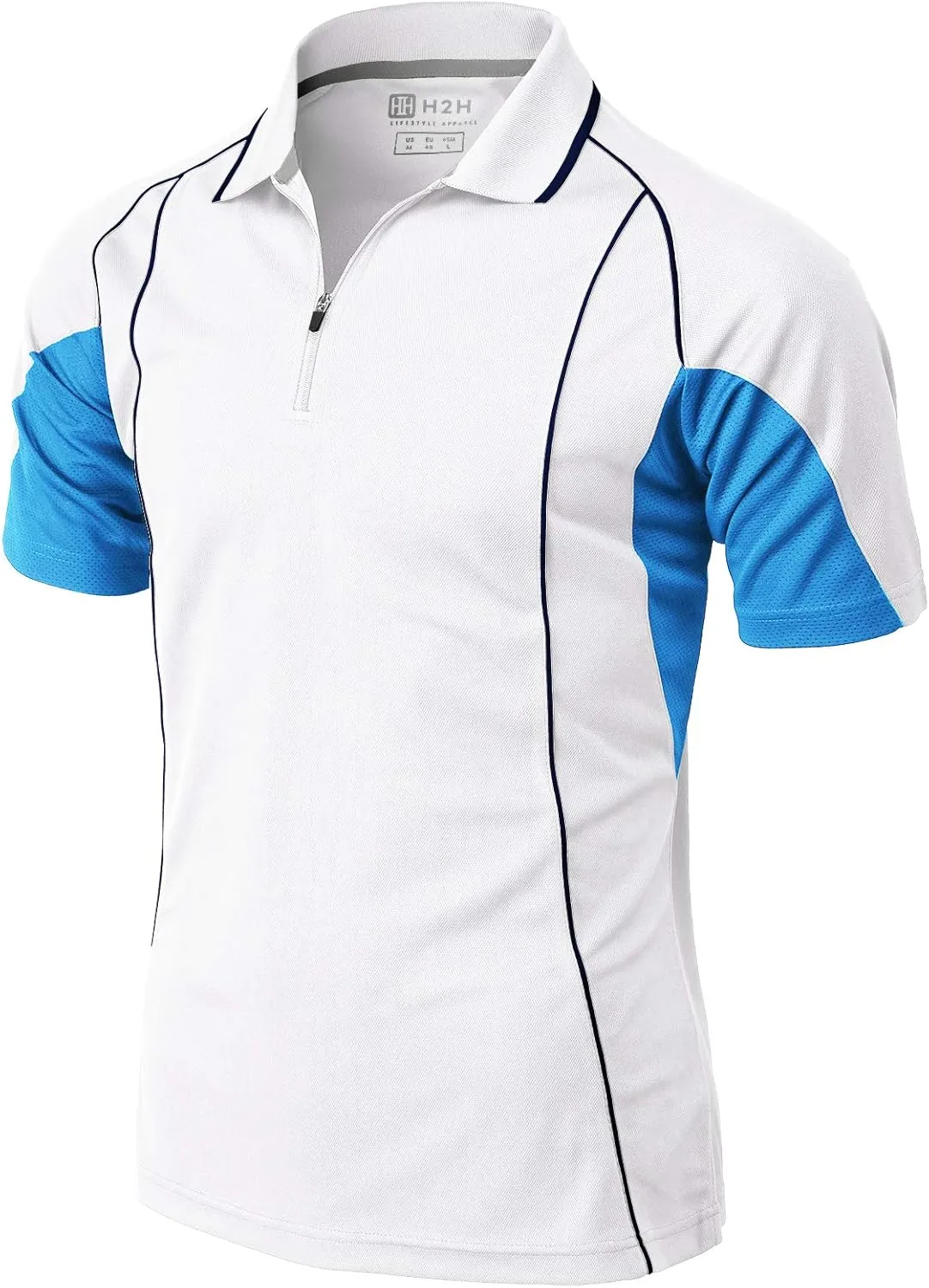 H2H Mens Casual Slim Fit Polo T-Shirts of Various Styles and Designed