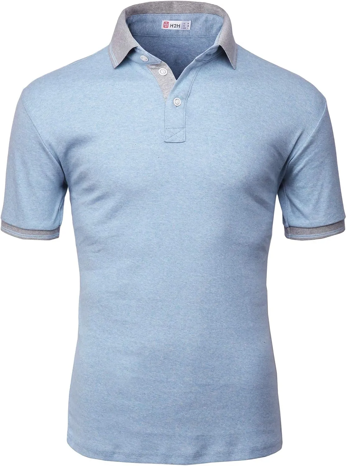 H2H Mens Casual Slim Fit Polo T-Shirts of Various Styles and Designed