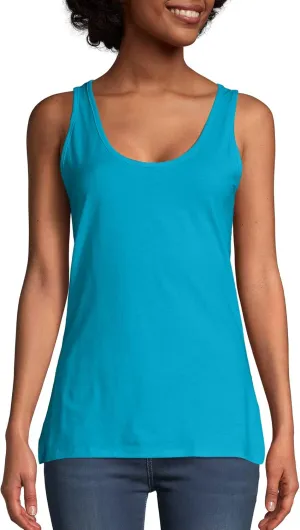 Hanes Women's Scoopneck Cotton Jersey Tank, Classic Cotton Tank Top, Lightweight Cotton Tank for Women