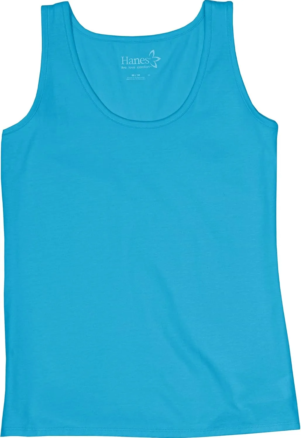 Hanes Women's Scoopneck Cotton Jersey Tank, Classic Cotton Tank Top, Lightweight Cotton Tank for Women