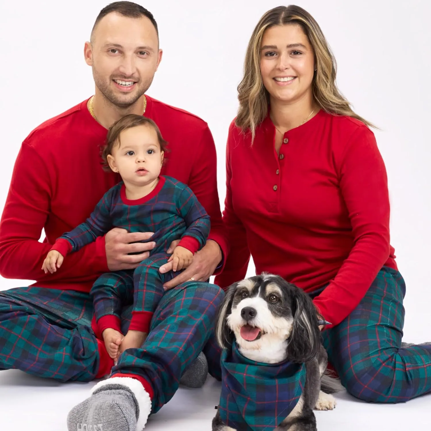 HonestBaby Family Matching Organic Cotton Holiday Pajamas