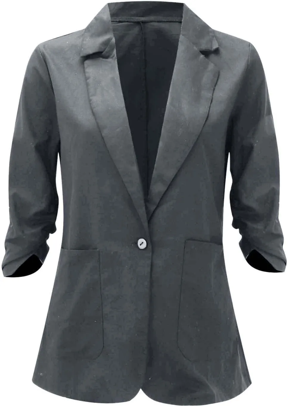 Linen Blazer Women Summer Lightweight 3/4 Sleeve Jacket Dressy Open Front Cardigan Business Casual Work Outfits