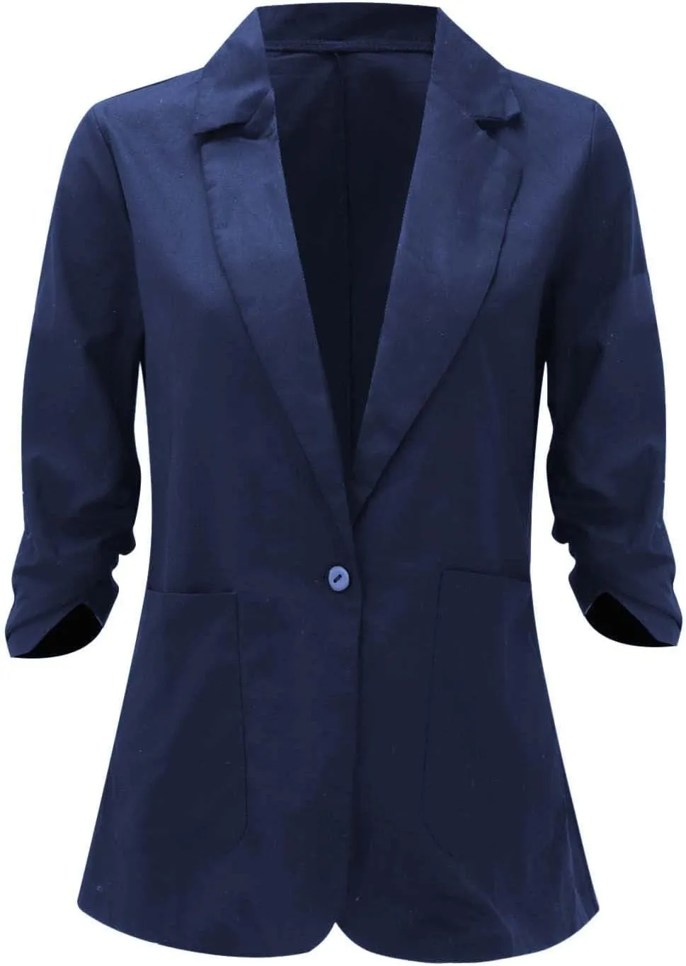 Linen Blazer Women Summer Lightweight 3/4 Sleeve Jacket Dressy Open Front Cardigan Business Casual Work Outfits