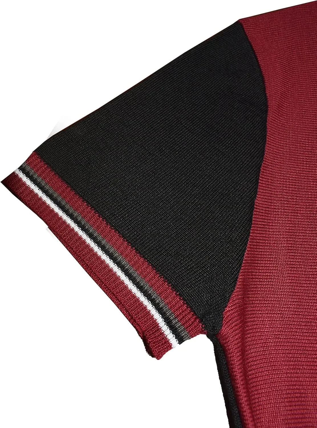 Mens Short Sleeve Knit Sports Shirt - Modern Polo Vintage Classics: Plaid Mix