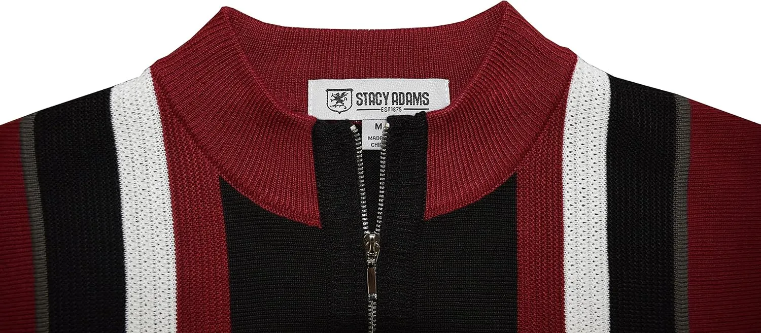 Mens Short Sleeve Knit Sports Shirt - Modern Polo Vintage Classics: Plaid Mix