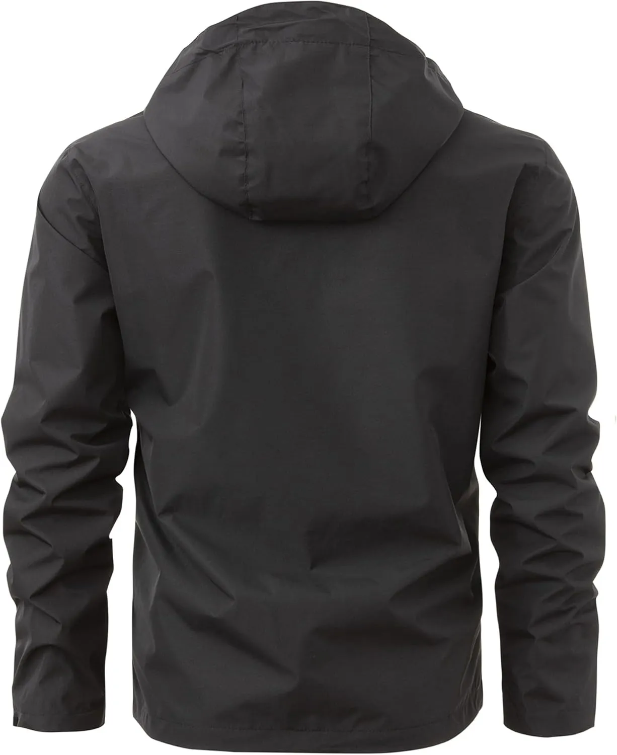 Mens Waterproof Jacket Lightweight Zip-Up Windbreaker Windproof Breathable Packable Jacket Quick Dry Jackets