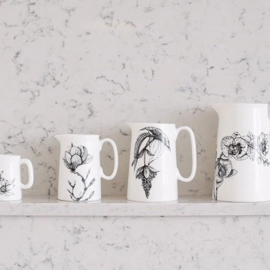 Orchid Design Fine Bone China Two-Pint Jug