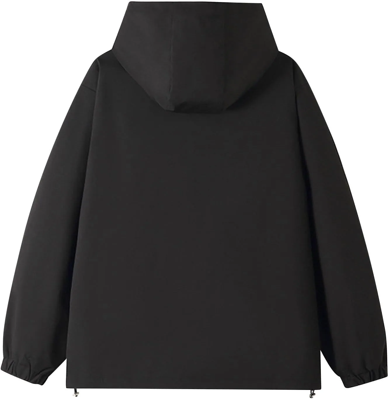 Oversized Waterproof Rain Jacket for Women Full Zip Up Lightweight Rain Coat Outdoor Windbreaker Hooded Coats