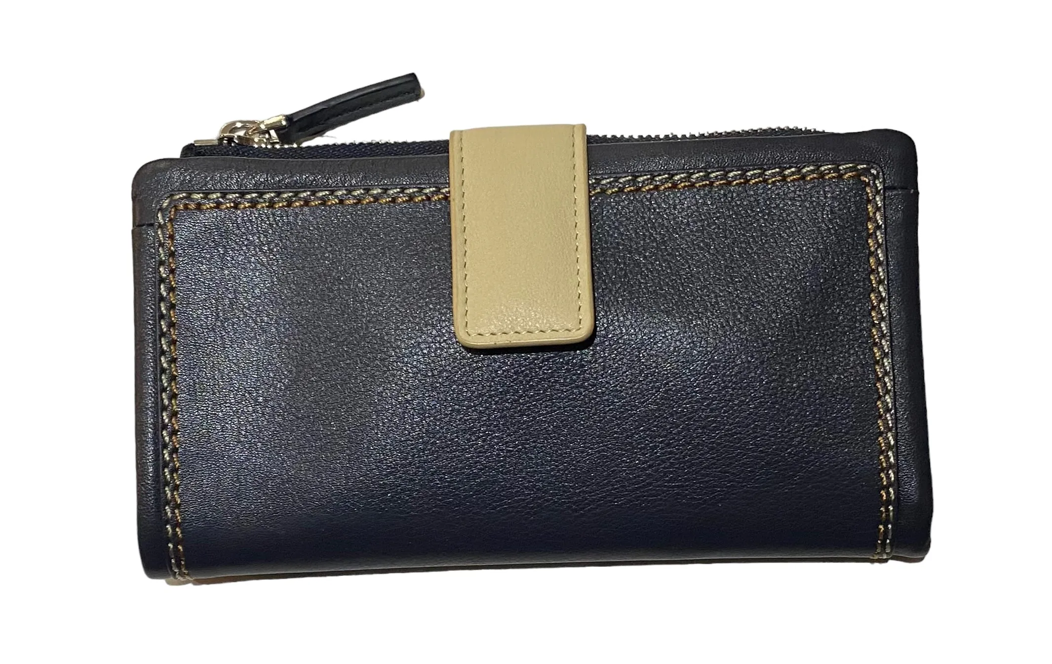 Two Tone Medium Leather Wallet Purse (2 Colours)