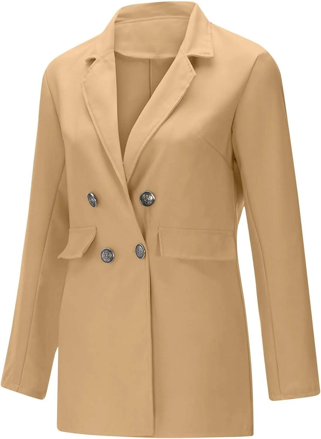 Women's Fall Casual Blazers Business Outfits Long Sleeve Notch Lapel Trendy Work Suit Office Blazer Jackets Outerwear