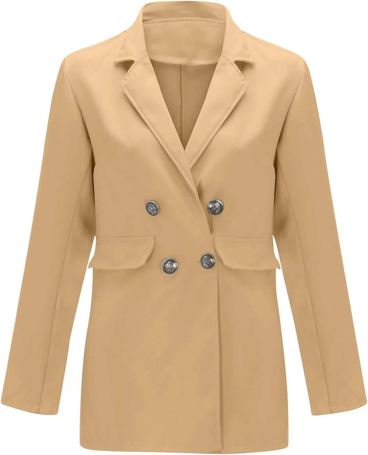 Women's Fall Casual Blazers Business Outfits Long Sleeve Notch Lapel Trendy Work Suit Office Blazer Jackets Outerwear