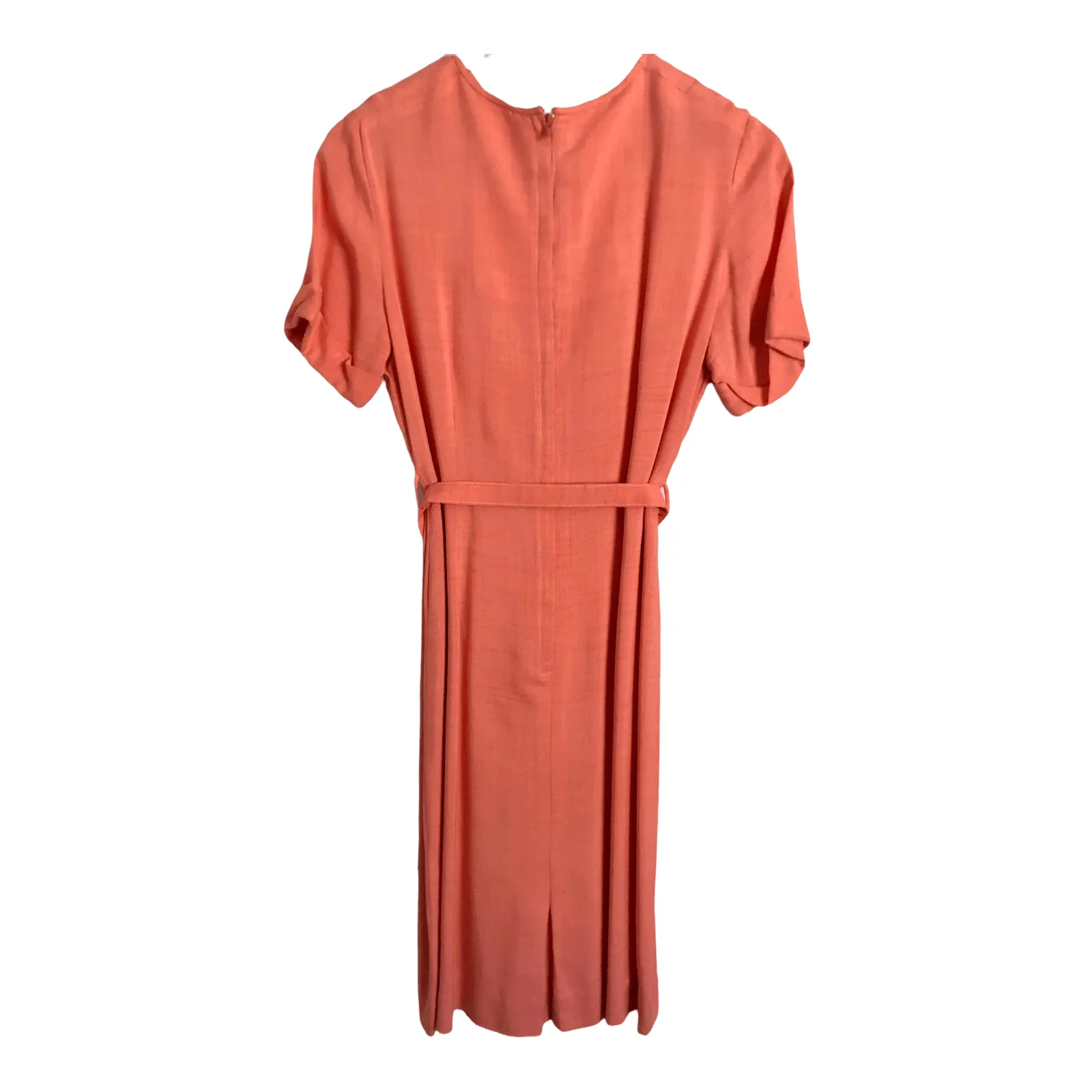 Woodmor Vintage Cotton Short Sleeve Belted Summer Dress Pink UK Size 12-14