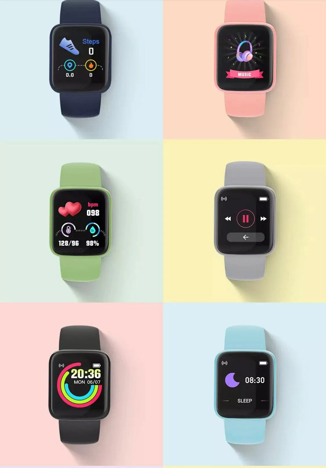 Y68  Smart Watch Dark Blue